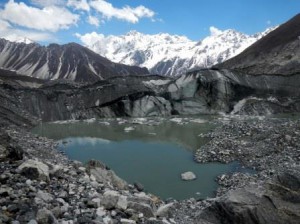 A nice example of a supraglacial lake